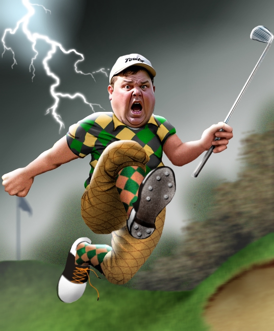 Golfer vs lightning